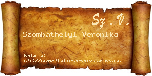 Szombathelyi Veronika névjegykártya